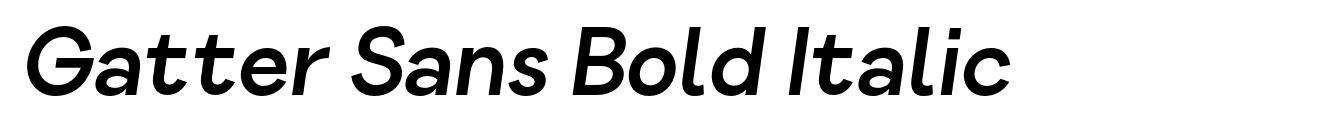 Gatter Sans Bold Italic